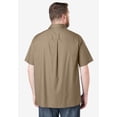 thumbnail image 3 of KingSize Men's Big & Tall Solid Wrinkle-Resistant Short Sleeve Button Down, 3 of 5