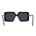 thumbnail image 4 of Womens Oversized Rectangle Butterfly Fashion Designer Sunglasses All Black, 4 of 4