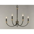 thumbnail image 3 of Maxim 11375BKAB 26 in. Charlton 5 Light Black & Antique Brass Chandelier Ceiling Light, 3 of 5
