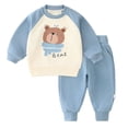 thumbnail image 4 of HIPYLO Loose Pants Flared Pants Baby Pants 6-9 Months Wide Pants Boy Clothes 24 Months Cute Clothes for Teens Toddler Boys Clothes, Blue 12-18 Months, 4 of 4