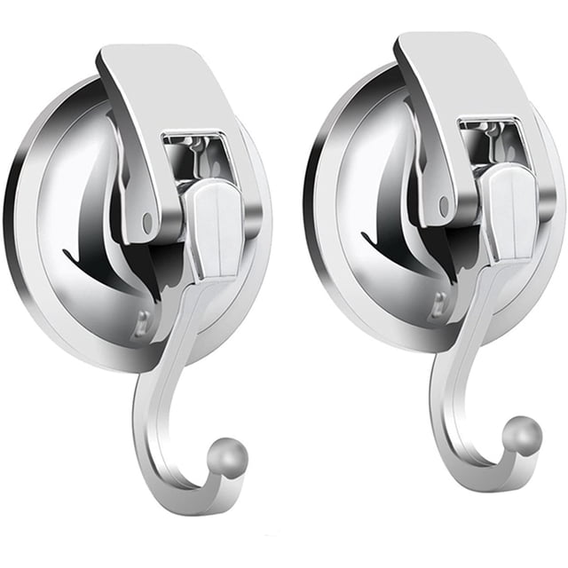 Heavy Duty Vacuum Suction Cup Hooks (2Pack) Specialized for Kitchen&Bathroom&Restroom Organization