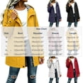 thumbnail image 4 of AnuYalue Women Waterproof Jacket Fashion Button Coat Striped Lined Windbreaker Jackets with Pockets Long Sleeve Outerwear, 4 of 8