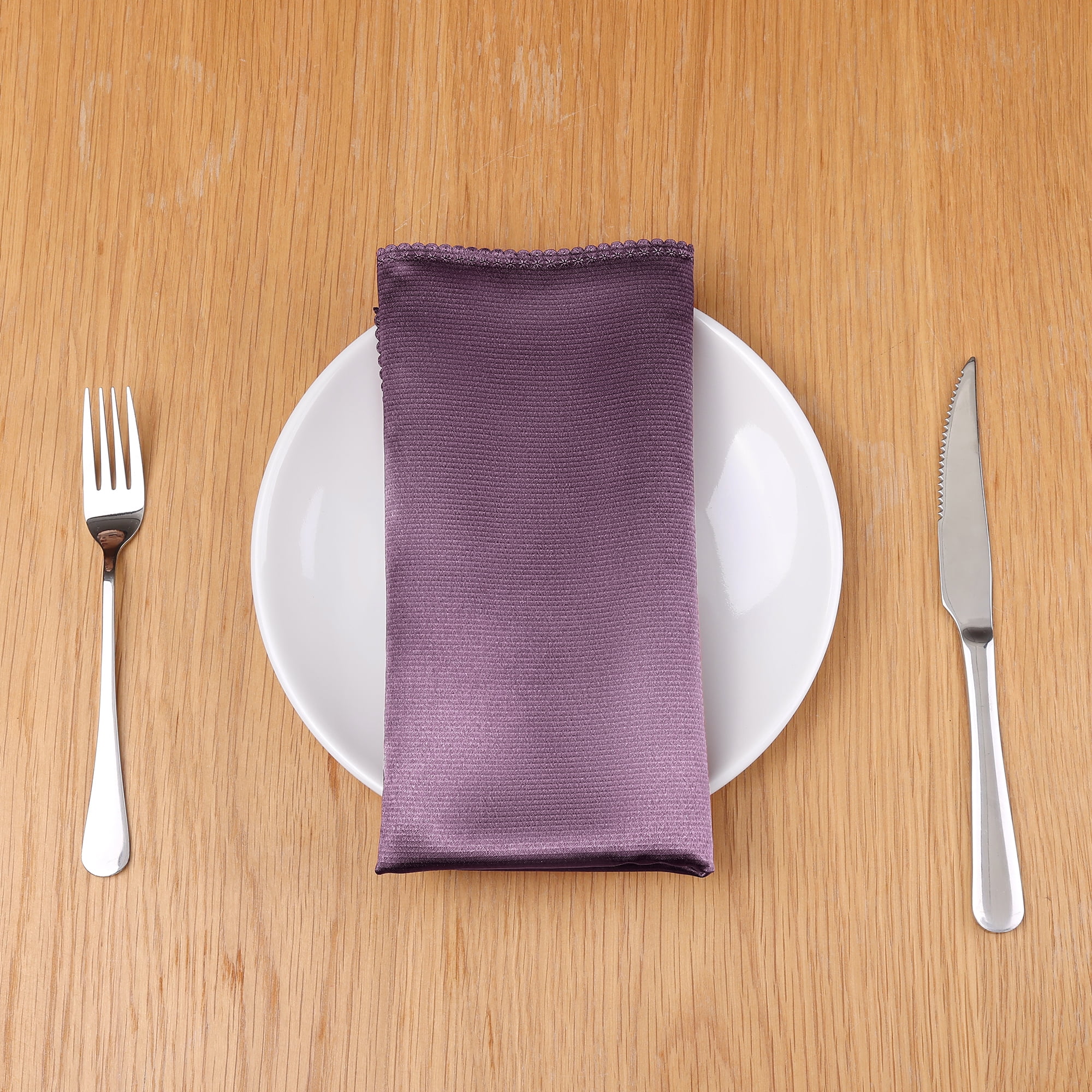 Unique Bargains 6 Pack Sateen Napkins Great Napkins for Restaurant Wedding Banquet Dark Purple