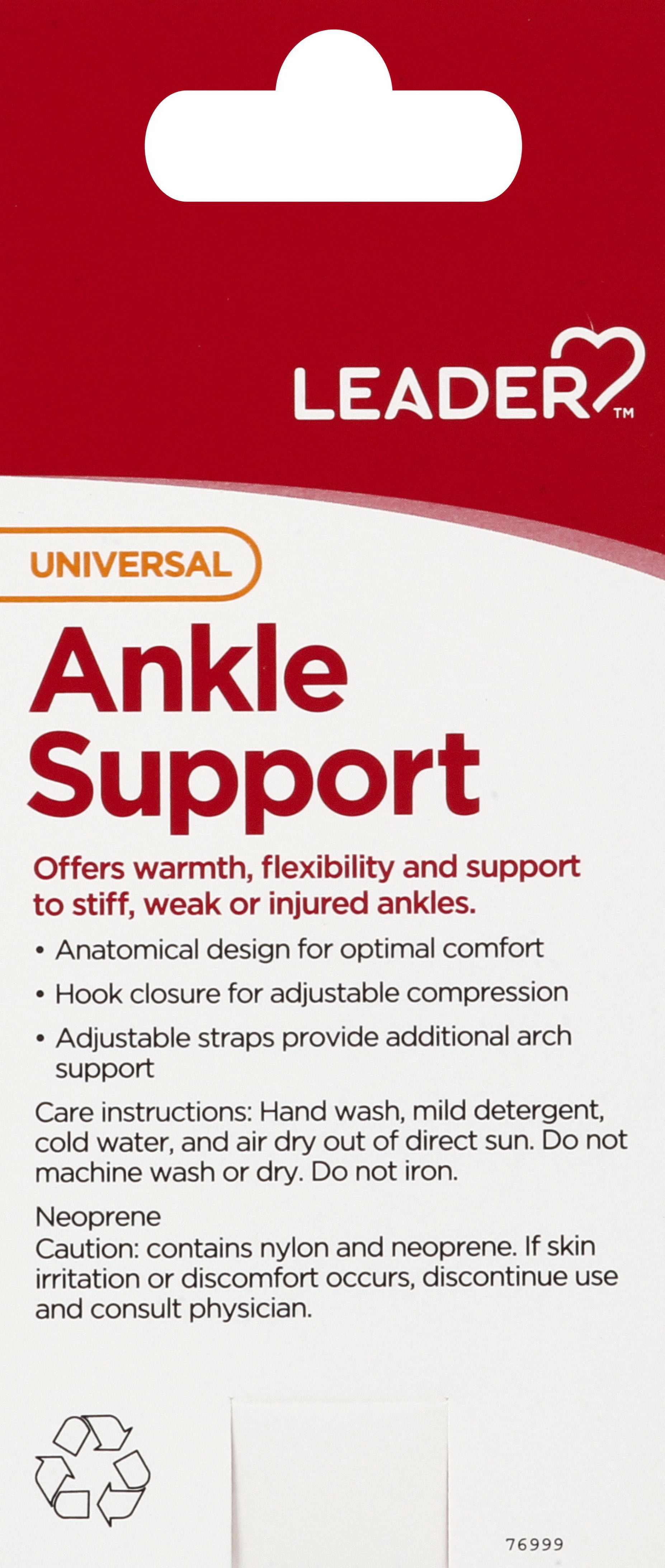 Leader Ankle Support Neoprene Brace One Size
