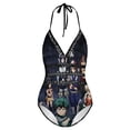 thumbnail image 5 of My Hero Academia Animation Women's Swimwear Strap One Piece Backless Tummy Control V Neck Swimsuit Summer Beach Vacation Bathing Suit, 5 of 7