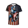 Captain America Boys Girls Teens T Shirt Graphic Print Casual Short ...