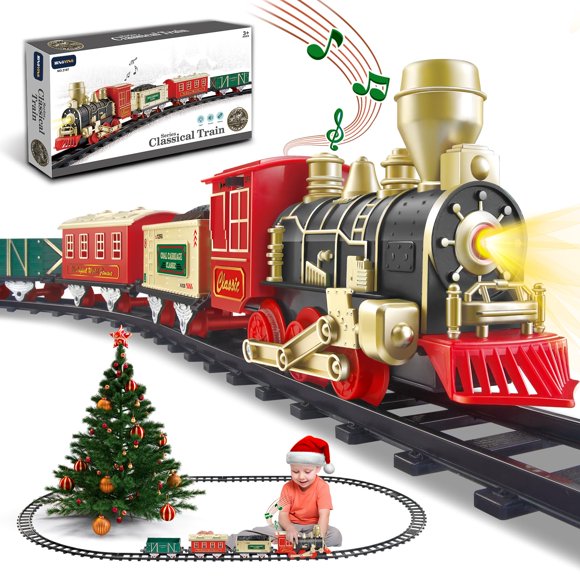Set de tren navideño eléctrico XINGYING con luces y sonidos