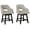 Beige & Dark Brown, variant on Signature Design by Ashley Tallenger Tall Upholstered Swivel Barstools, Set of 2, Black Faux Leather, 30 Inch Seat Height