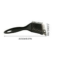thumbnail image 3 of Stainless Steel Wire Brush, Grill Cleaner for Outdoor Grill, Grill Grate Cleaner, Scrub Brush with Handle, Stiff Bristle Brush for Cleaning, for Scrubbing Grease, Rust and Food, 3 of 7