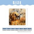 thumbnail image 2 of 14 Inch Wall Clock Battery Operated Square Clock for Office, Kitchen, Outdoor, Living Room,Watercolor Golden Retriever Dog with Butterfly Animals Delicate, 2 of 4
