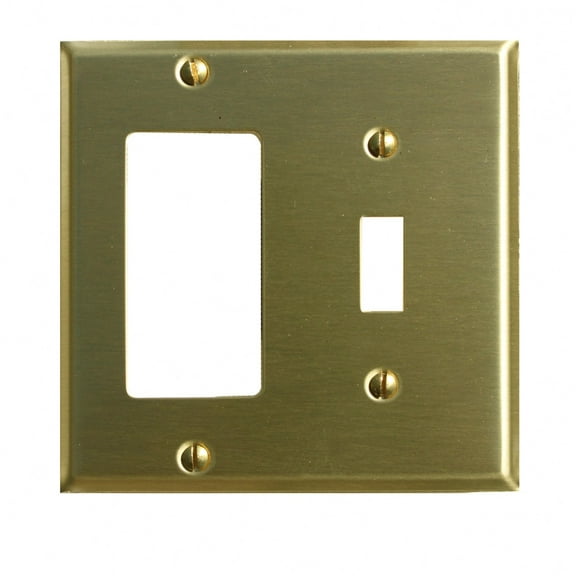 Switchplate Brushed Brass GFI Toggle | Renovator's Supply