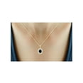 thumbnail image 5 of 3 1/2 Carat T.G.W. Sapphire And Black & White Diamond Accent 14k Gold Over Silver 3-Piece Jewelry set, 5 of 7