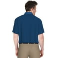 thumbnail image 2 of Men's Grand Slam Off Course Championship Striped Golf Polo Color: Capri Bright White Size: L, 2 of 4