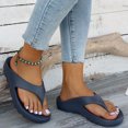 thumbnail image 6 of Rokment Ortho Flip Flops for Women Lightweight Waterproof Bathroom Shower Slippers Beach Summer Swim Pool Non Slip Walking Slip on Slides Water Sandals Blue Size 8, 6 of 8