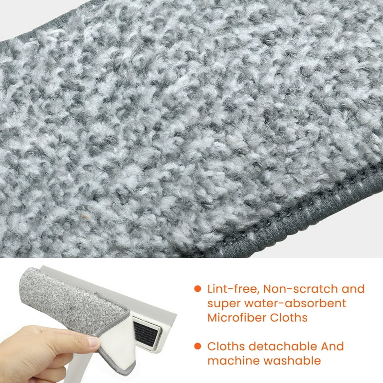 51 Telescopic Window Cleaning Kit Extension Pole Wide Wiper Microfiber  Cloths 