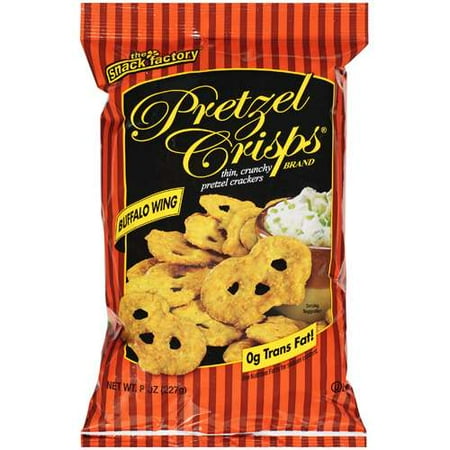 Pretzel Crisps: Buffalo Wing/Thin/Crunchy Pretzel Crackers Pretzels, 8 oz