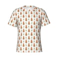 thumbnail image 4 of Qekee Cute Carrot Print Classic Fit T-Shirt Men's Shirt Men's Tight Short Sleeves for Exercise, Running, Mountaineering - Cute Carrot Print, 4 of 9