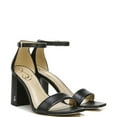 thumbnail image 3 of Sam Edelman Daniella Black Leather Ankle Strap Block Heeled Open Toe Sandals (BLACK, 11), 3 of 6