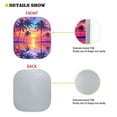 thumbnail image 3 of Binienty Windshield Sun Shade Sunset Palm Trees Foldable 2 PCS Car Sunshades Heat Insulation and Cooling Window Shades 28.5 x 25.5 Inches Fit Most Cars, Sedan, Suv, or Van, 3 of 5