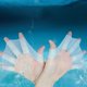 thumbnail image 3 of par de guantes de natación de silicona para niños adultos, guantes de entrenamiento con aletas brillar Hogar, 3 of 4