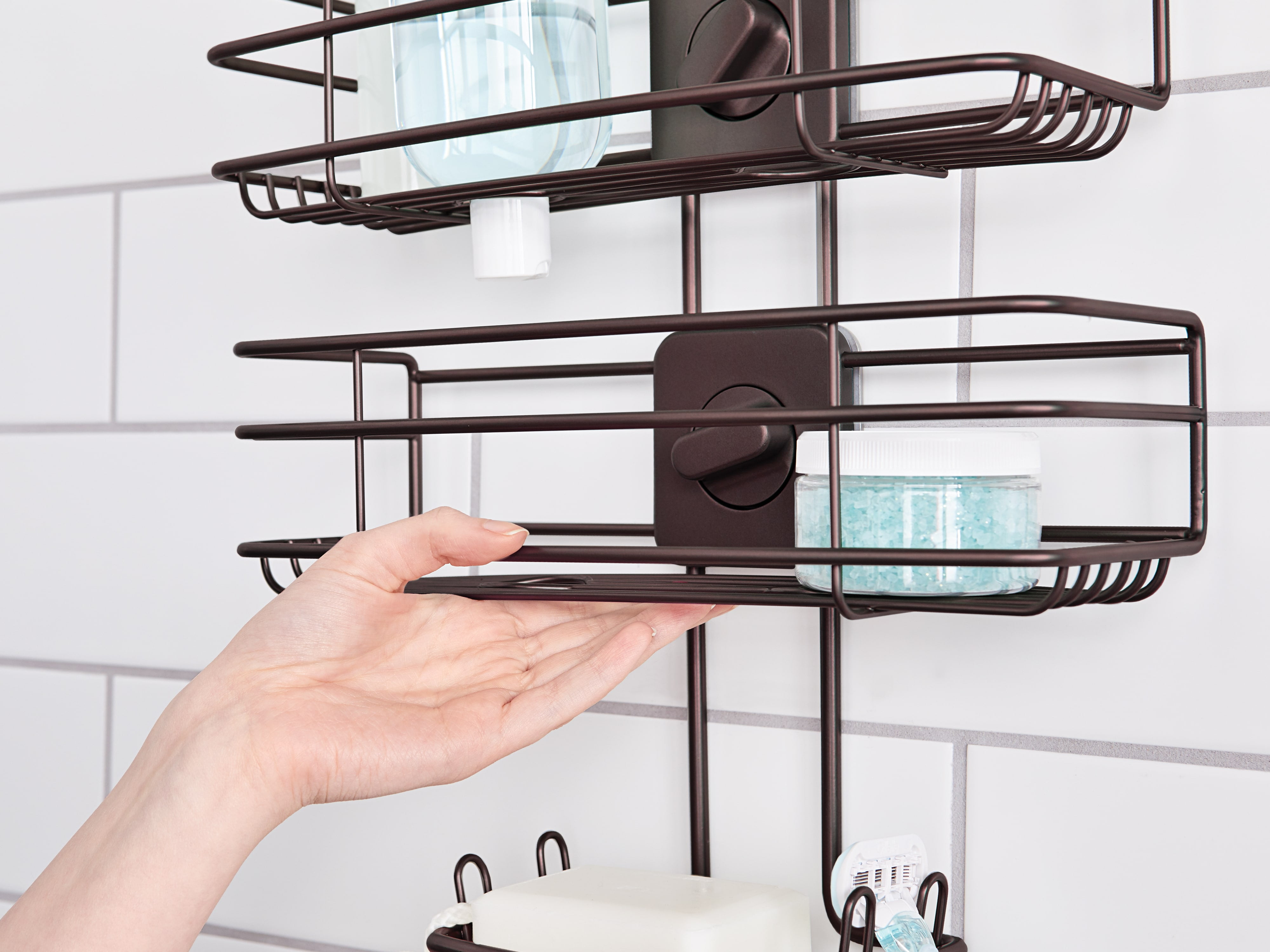 with exclusive discounts Dracelo Bronze Shower Caddy over Shower