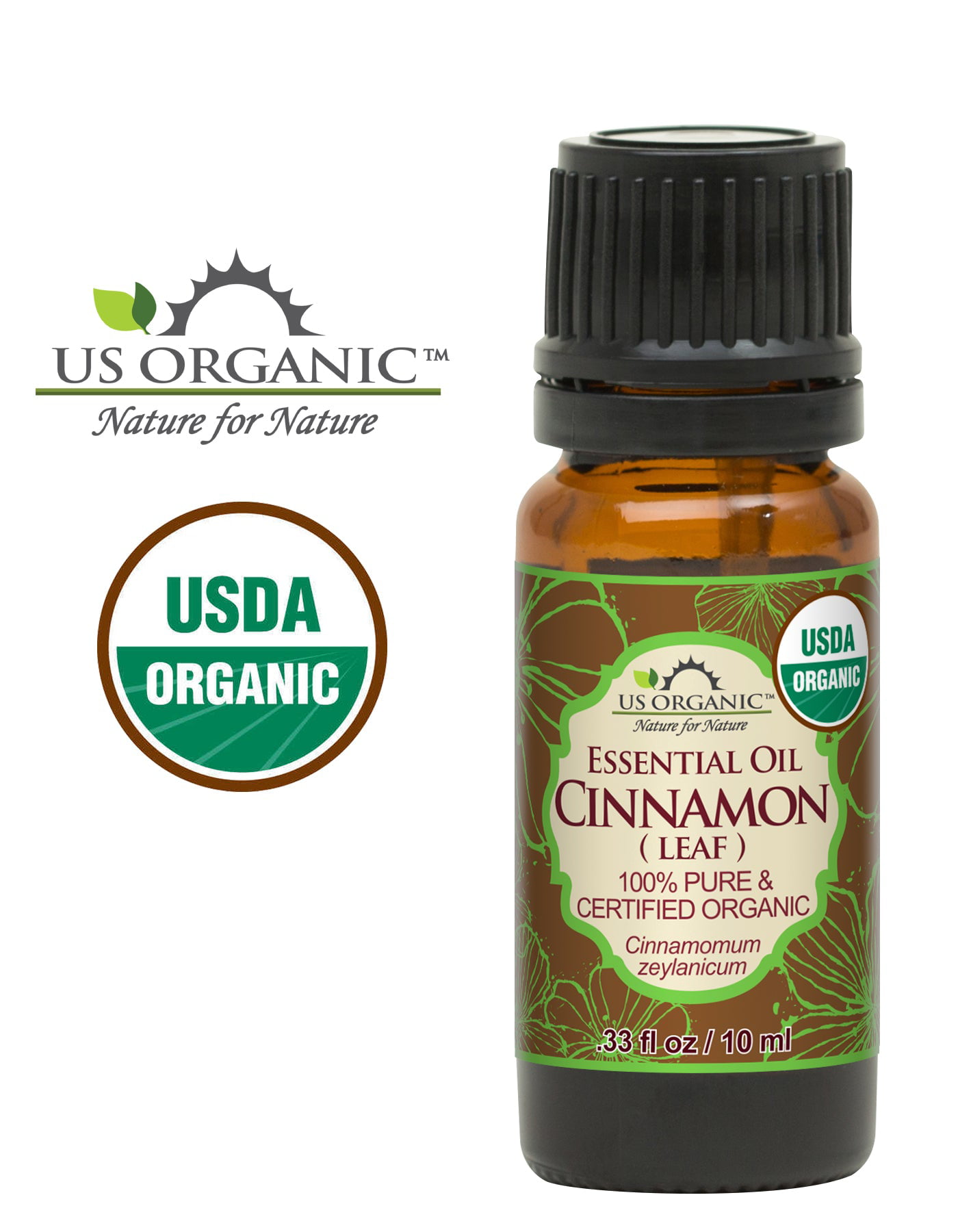 US Organic Cinnamon Leaf Essential Oil, 100% Pure Certified USDA Organic