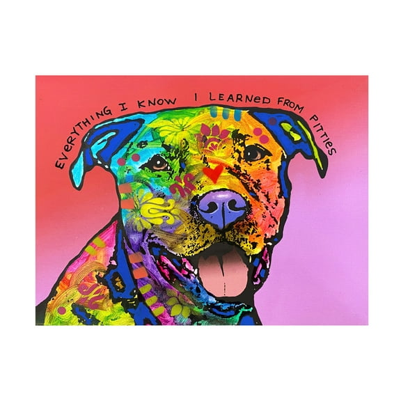 Canvas Wall Art - Dean Russo- Exclusive 'Everything I Know' Wall Art for Living Room, Bedroom, or Office Décor by Trademark Fine Art - 19 x 14 Inches