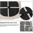 thumbnail image 3 of LAICAIW Seat Covers for Dining Room Chair Seat Slipcovers Kitchen Chair Covers (Beige, 4 Pcs), 3 of 7
