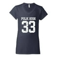 thumbnail image 2 of Wild Bobby, Polk High Bundy 33 Married with Children Fan, Pop Culture, Women Standard V-Neck Tee, Navy, Large, 2 of 4