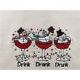 thumbnail image 3 of Snowman Drink Drank Drunk Christmas Embroidered Sweatshirt, 3 of 3