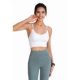 thumbnail image 5 of Women's Sports Bras Woman Bras With String Quick Dry Shockproof Running Fitness Large Size Underwear Bras for Women No Underwire White XL, 5 of 8