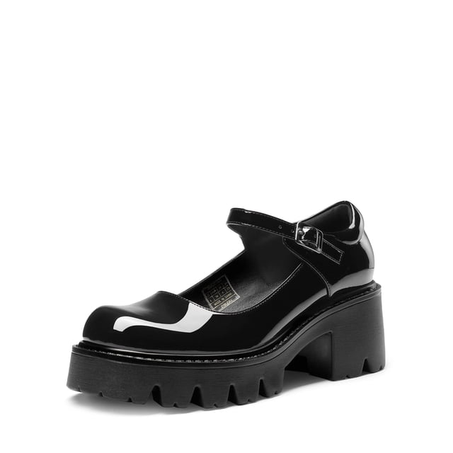 Zapatos Mary Jane con Plataforma Gruesa para Mujer DREAM PAIRS en Negro