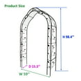 thumbnail image 4 of 59.06"W X 83.86"H Garden Trellis, Outdoor Wedding Arbor, Metal Arch Trellis with Stakes, Climbing Plants Arbor Party Decoration Décor, 4 of 9