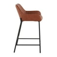 thumbnail image 2 of Daniella Industrial Counter Stool In Black Metal And Camel Faux Leather - Set Of 2, 2 of 6