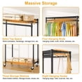 thumbnail image 4 of ULIFP5 Plus Rolling Clothes Rack, Clothing Racks for Hanging Clothes, Black | Heavy Duty Garment Rack with Wheels, 3-Tier Shelves, Portable Closet Racks 45''W × 20.5''D × 80.5''H, Max Load 660Lbs, 4 of 9