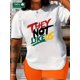 thumbnail image 1 of Vibrant "They Not Like Us" Graphic Tee - Women's Premium Cotton Soft Breathable Comfortable Casual T-Shirt for Summer Daily Wear - Relaxed Fit, Crew Neck, Short Sleeve Tee For Adult, Men, Women, Teen, 1 of 8