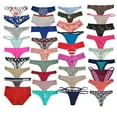 thumbnail image 5 of Hejin Variety Panties Thong Pack for Women Underwear Bikini Hipster G-String Tangas Assorted Multipack Thong,Size S,10pc, 5 of 6