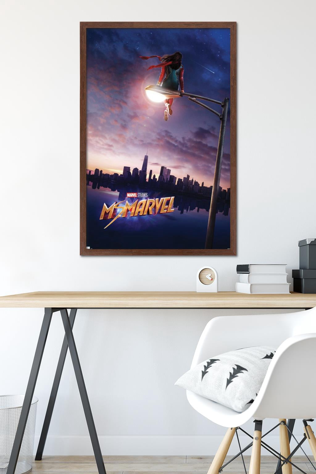 Marvel Ms. Marvel - Teaser One Sheet Wall Poster, 22.375" x 34" Framed