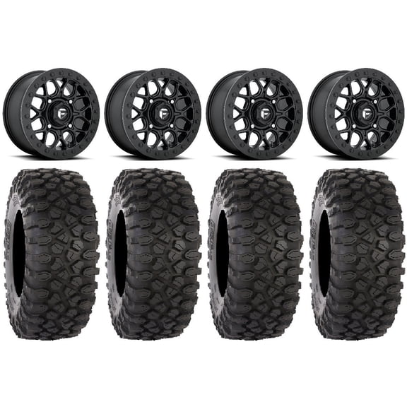 Fuel Tech Beadlock Black 15" Wheels 32" XC450 Tires Polaris RZR XP 1000 / PRO XP / Ranger XP 900/1000