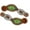 Lime, variant on Showman Ladies Size Leather Spur Straps w/ Beaded Cross Inlay (Pink)