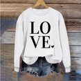 thumbnail image 2 of Erwazi Women Valentine's Day Pullover Sweatshirts Love Heart Print Tops Long Sleeve Crewneck Shirts Fashion Loose Holiday Sweatshirt, 2 of 4