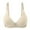 Beige, variant on Women's Front Side Buckle Lace Edge Steel-Free Seamless Bra - Yoga/Sleep, Casual/Sexy, All Seasons - Nylon/Spandex, Sizes 36-44