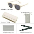 thumbnail image 6 of Jingyang Polarized Flexible UV Protection Infant Toddler Kids Sunglasses with Strap, Beige, 6 of 8