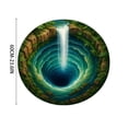 thumbnail image 2 of Iumwxz Crystal Velvet Round Rug 3D Visual Effect Floor Mat Boucle Cave Carpet Non-Skid Soft Decorative Bedroom Living Room Home Area Rug Green, 2 of 7