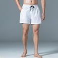 thumbnail image 3 of Men's Running Athletic Shorts Quick Dry Nylon Basketball Shorts Drawstring Waist with 2 Zipper Pockets, 3 of 4