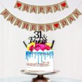 thumbnail image 4 of 1 Set Banner Garland Reusable Party Decoration Imitation Linen Happy Father Day Rustic Banner for Family, 4 of 7