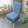 thumbnail image 2 of Ruffled Dining Seat Slipcover with Integrated Cushion and Backrest, 1 Piece Elegant Coral Sea Pattern Skirted Chair Protector for Home Kitchen Decor, 2 of 4