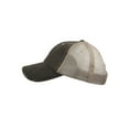 thumbnail image 3 of Top Headwear Distressed  Wash Herringbone Trucker Hat, Black, 3 of 4