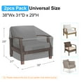 thumbnail image 5 of Patio Chair Covers, Lawn Chair Covers 600D Heavy Duty Oxford Cloth, Patio Furniture Covers Waterproof, Fit to 31" W x 38" D x 30" H, Black, 2 Pack, 5 of 6