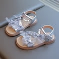 thumbnail image 2 of Gubotare Girls Sandals Little Girls Little Kids Cute Cartoon Boys Girls Garden Toddlers Breathable Slides Sandals Children Lightweight Slip-on Beach Sandals Size 11.5 (Silver,Little Kids 11.5), 2 of 6